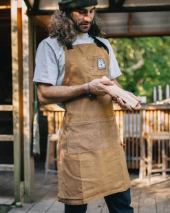 Best Sellers|Outdoor Kitchenware>Floris van Bommel Yard Organic Cotton Denim Apron Coconut