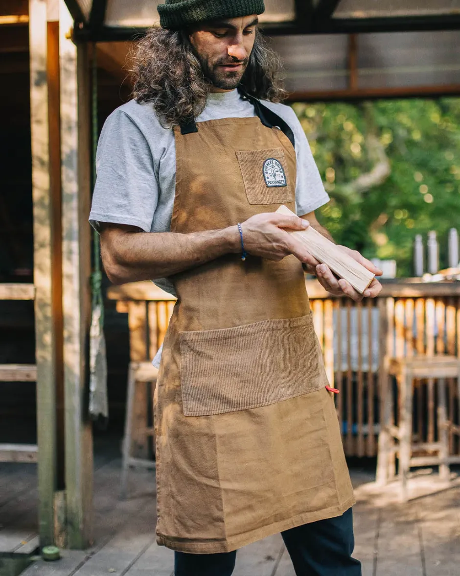 Best Sellers|Outdoor Kitchenware>Passenger Yard Organic Cotton Denim Apron Coconut