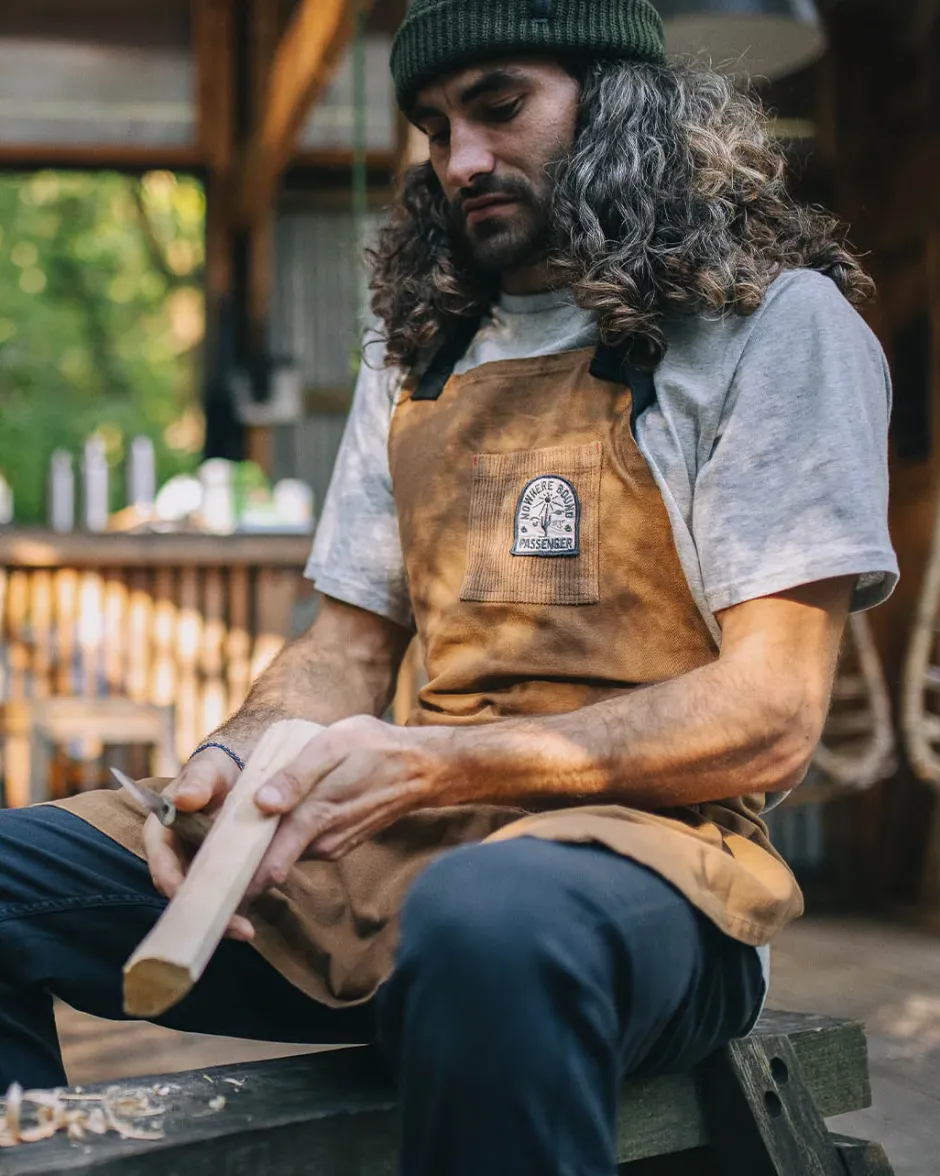Best Sellers|Outdoor Kitchenware>Passenger Yard Organic Cotton Denim Apron Coconut