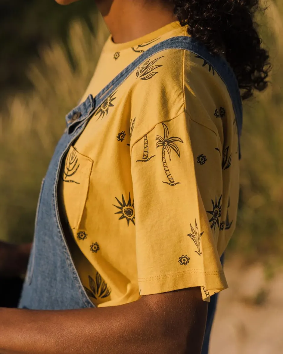 Tops & T-Shirts|Women's Outlet>Passenger Yerba Recycled Cotton T-Shirt Ochre Yellow