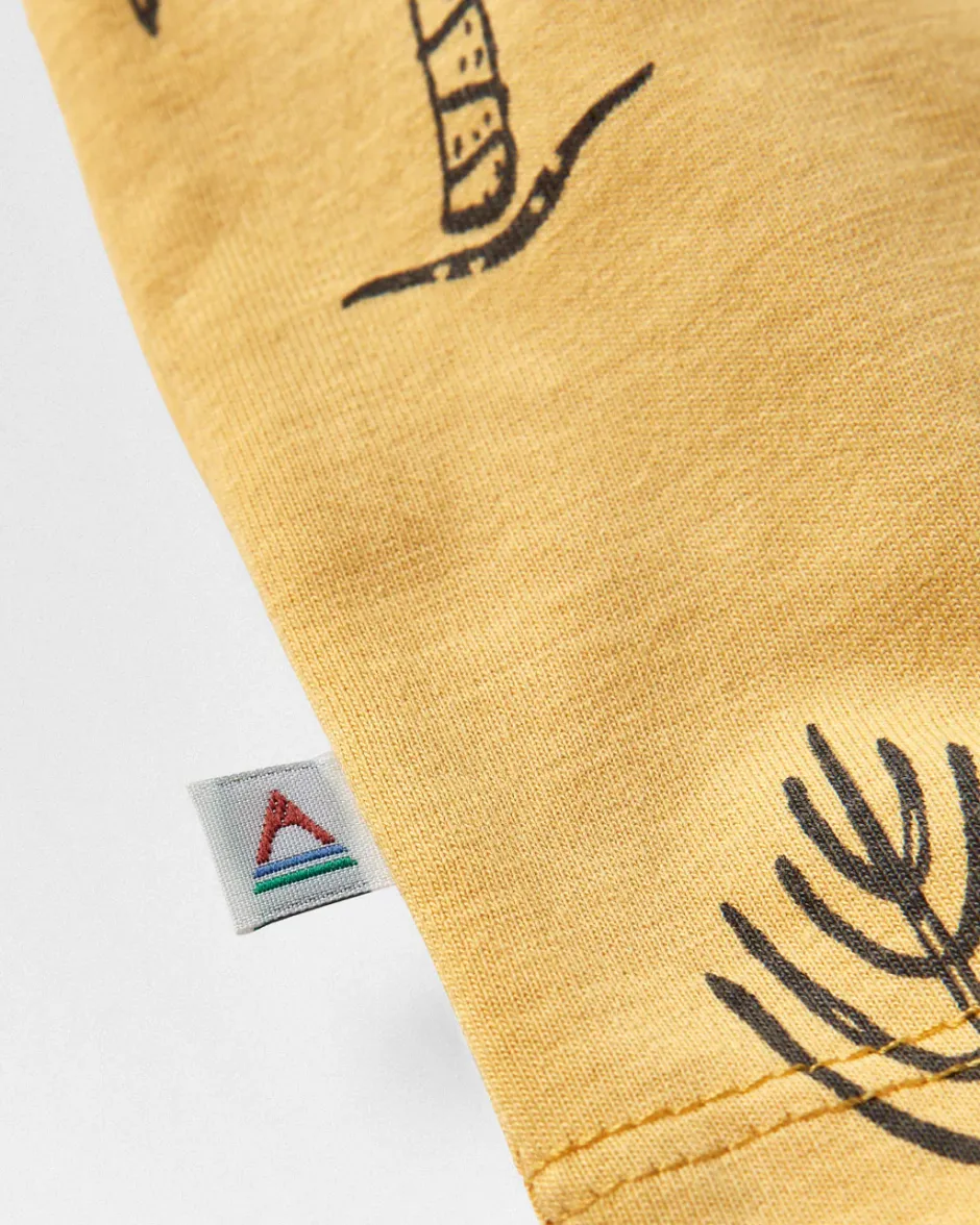 Tops & T-Shirts|Women's Outlet>Passenger Yerba Recycled Cotton T-Shirt Ochre Yellow